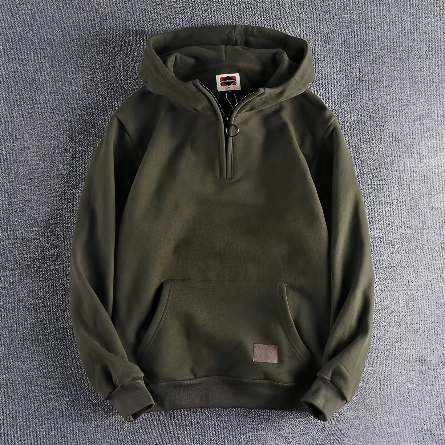 Tommy - Retro-Hoodie mit grobem Reißverschluss für Herren