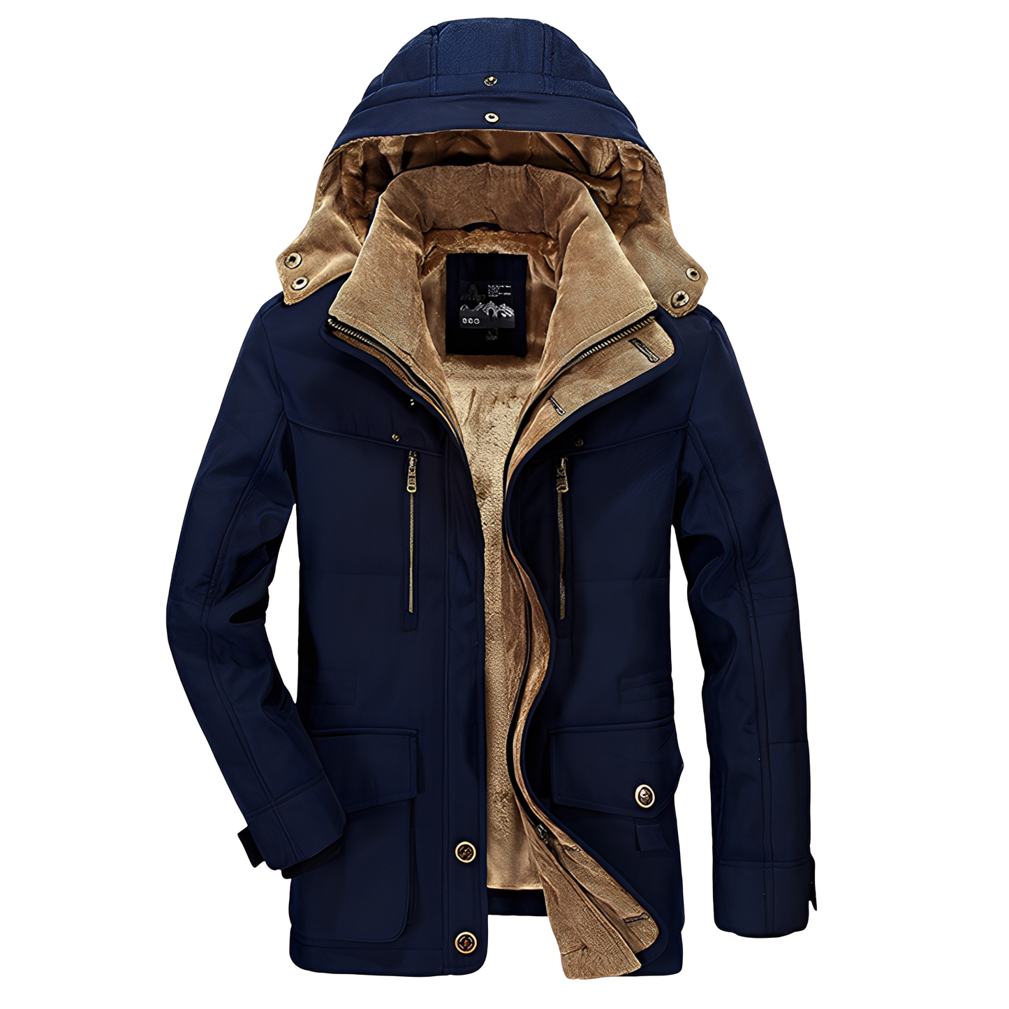 Tyrone - Herrenmantel, warm und dick mit Kapuze