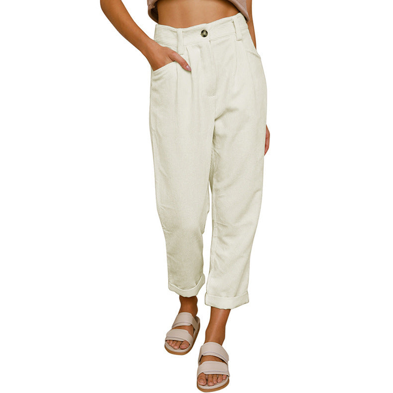 Chelsie - Bequeme hochgeschnittene Cordhose für Damen