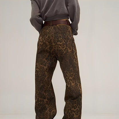 Felecia - Trendige, bedruckte Damen-Baggy-Jeans