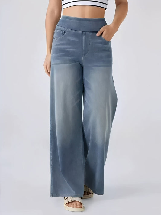 Miley - Dehnbare Damenjeans mit hoher Taille und geradem Schnitt