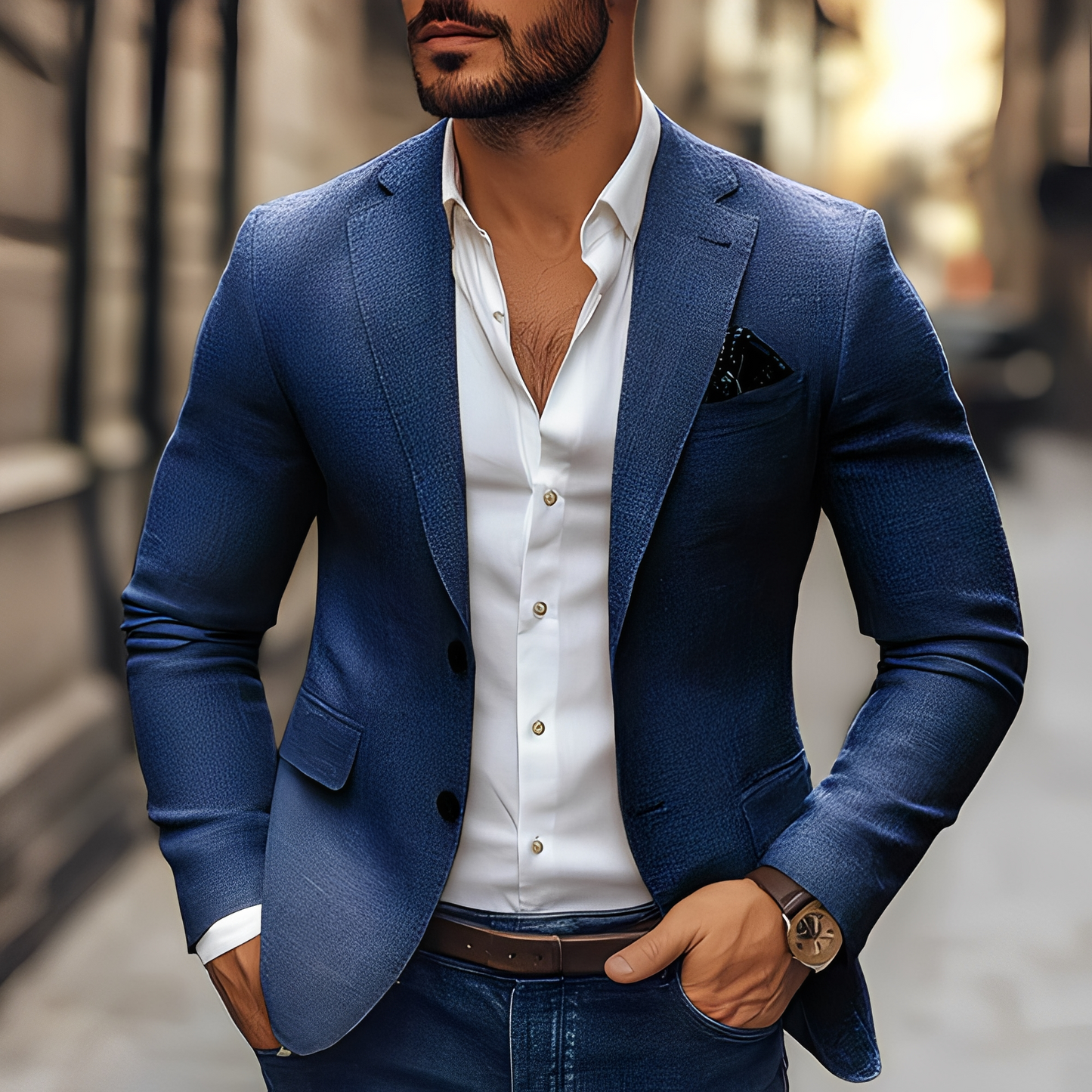 Abednego - Herrenfreizeitjacke mit zwei Knöpfen