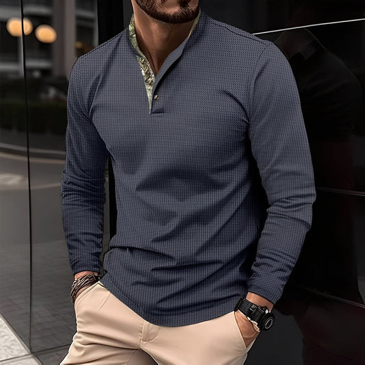 Crofton - Schickes Herren-Poloshirt mit langen Ärmeln und Designakzent