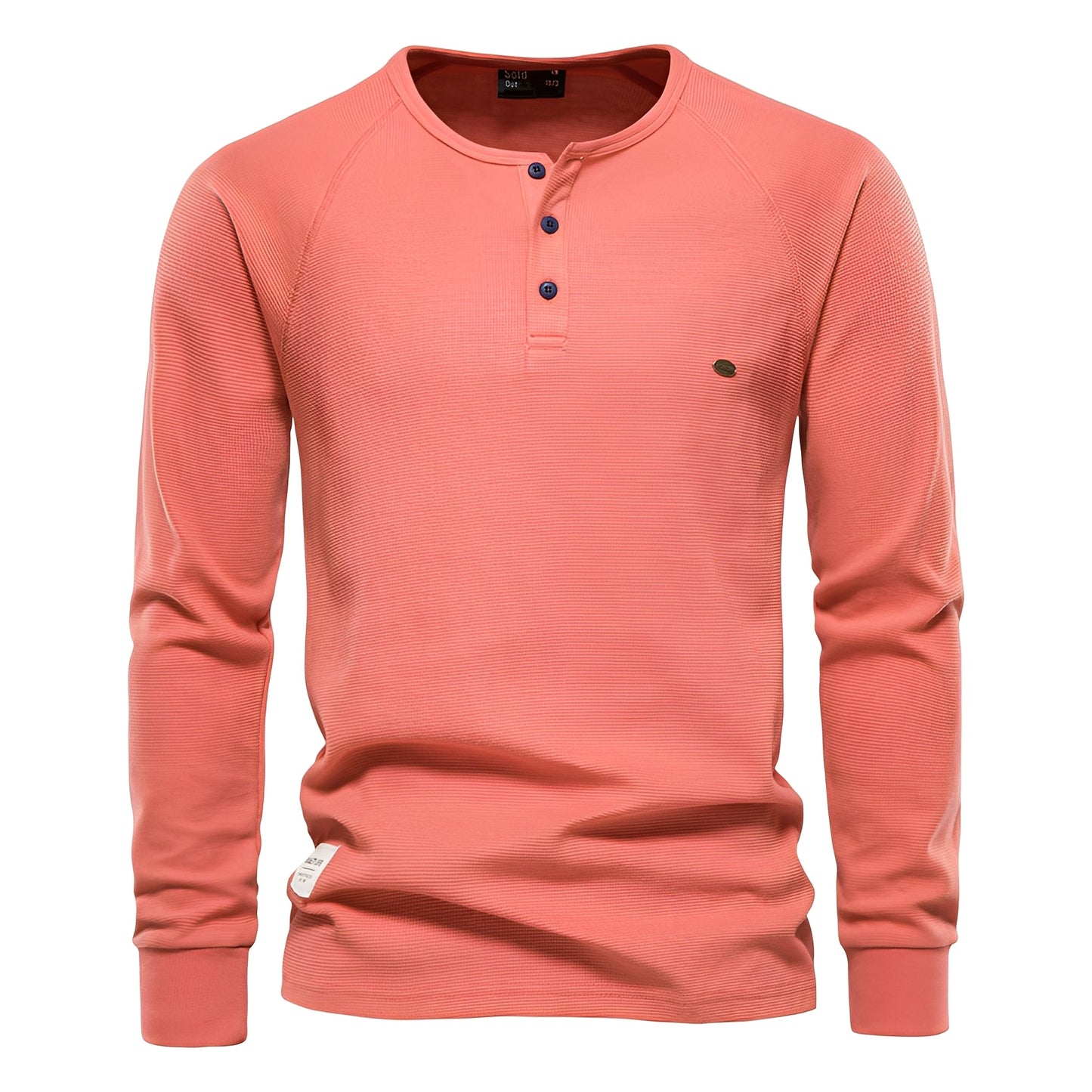 Joachim - Herrenhemd mit langen Ärmeln aus Waffelstoff