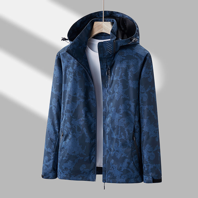 Palmer - Unisex-Windjacke mit Kapuze und Aufdruck