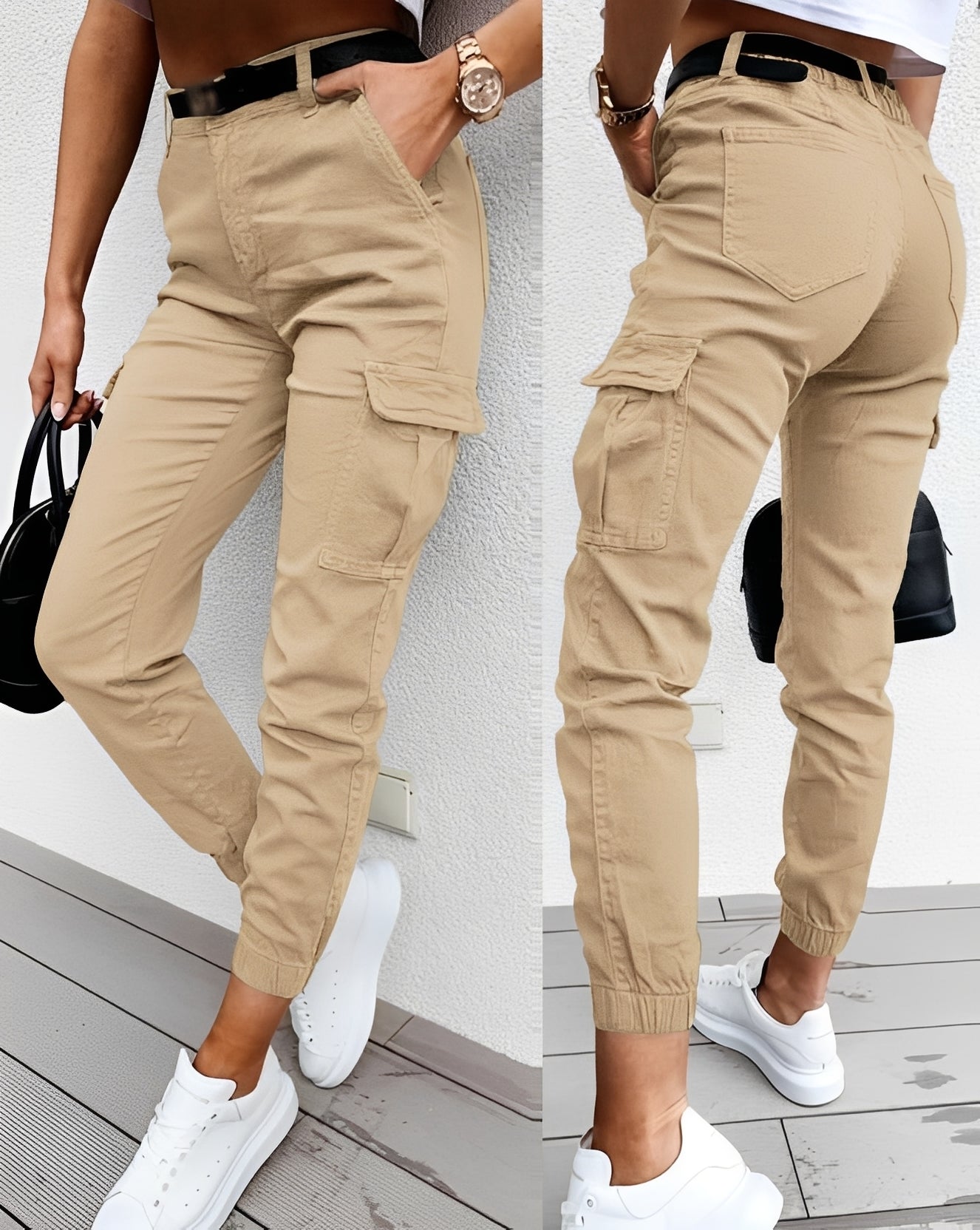 Carrie - Elegante Cargohose mit hohem Bund für Damen