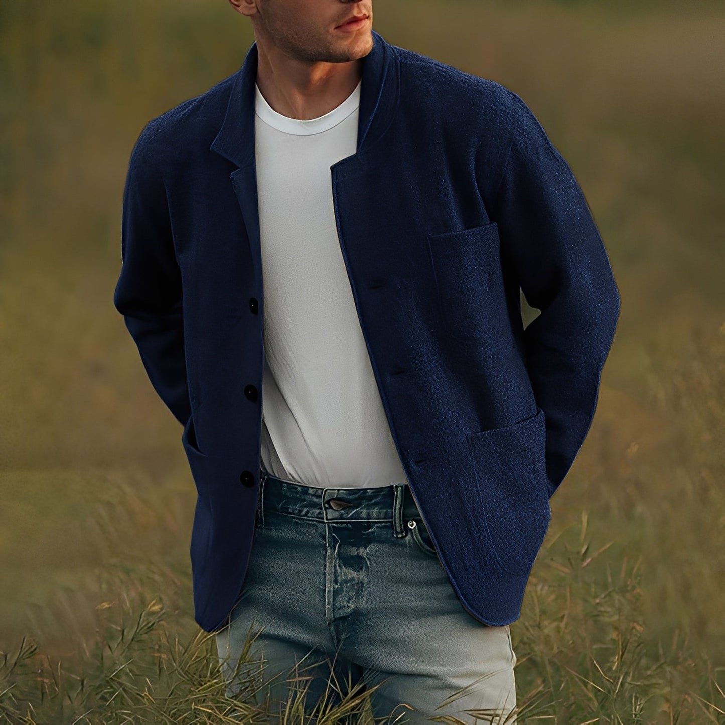 Santiago - Klassische Männerjacke mit Taschen