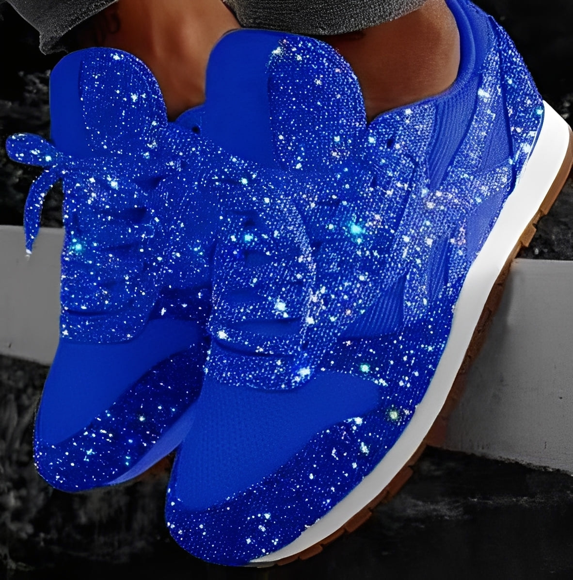 Kaycee - Funkelnde, bequeme Muffin-Sneaker für Damen
