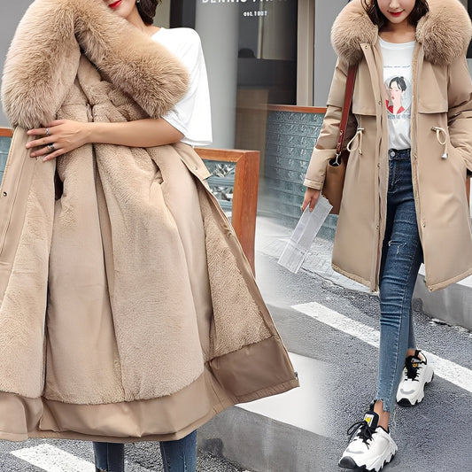 Evette - Warmer Damenmantel mit eleganter Kapuze