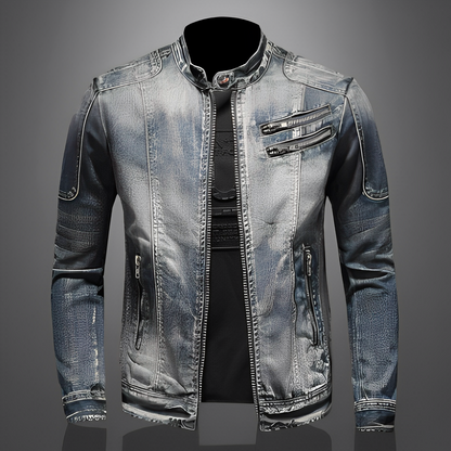 Lucas - Modische Herren-Jeansjacke mit Taschen