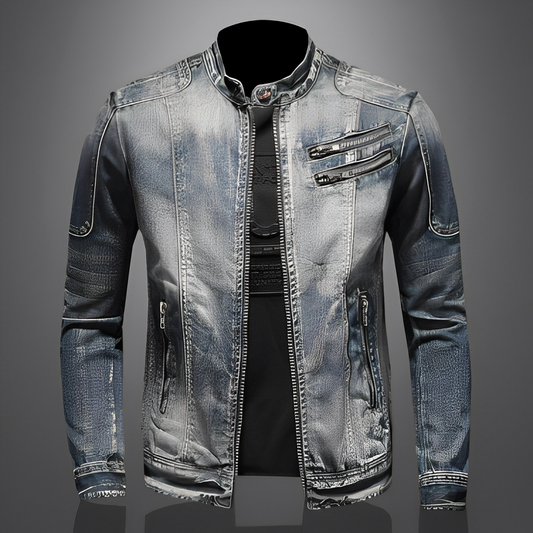 Lucas - Modische Herren-Jeansjacke mit Taschen