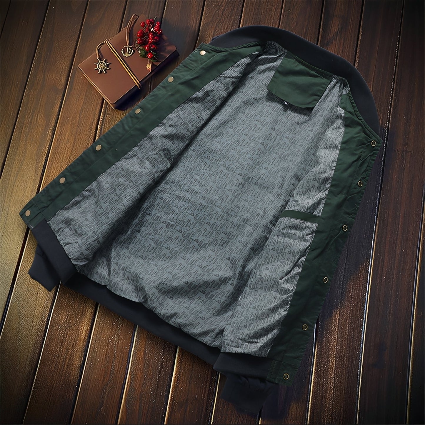 Jenson - Moderne Herren-Bomberjacke mit Streifen