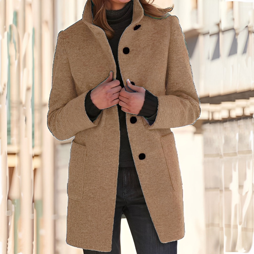 Tatienne - Langer, moderner Wintermantel für Frauen