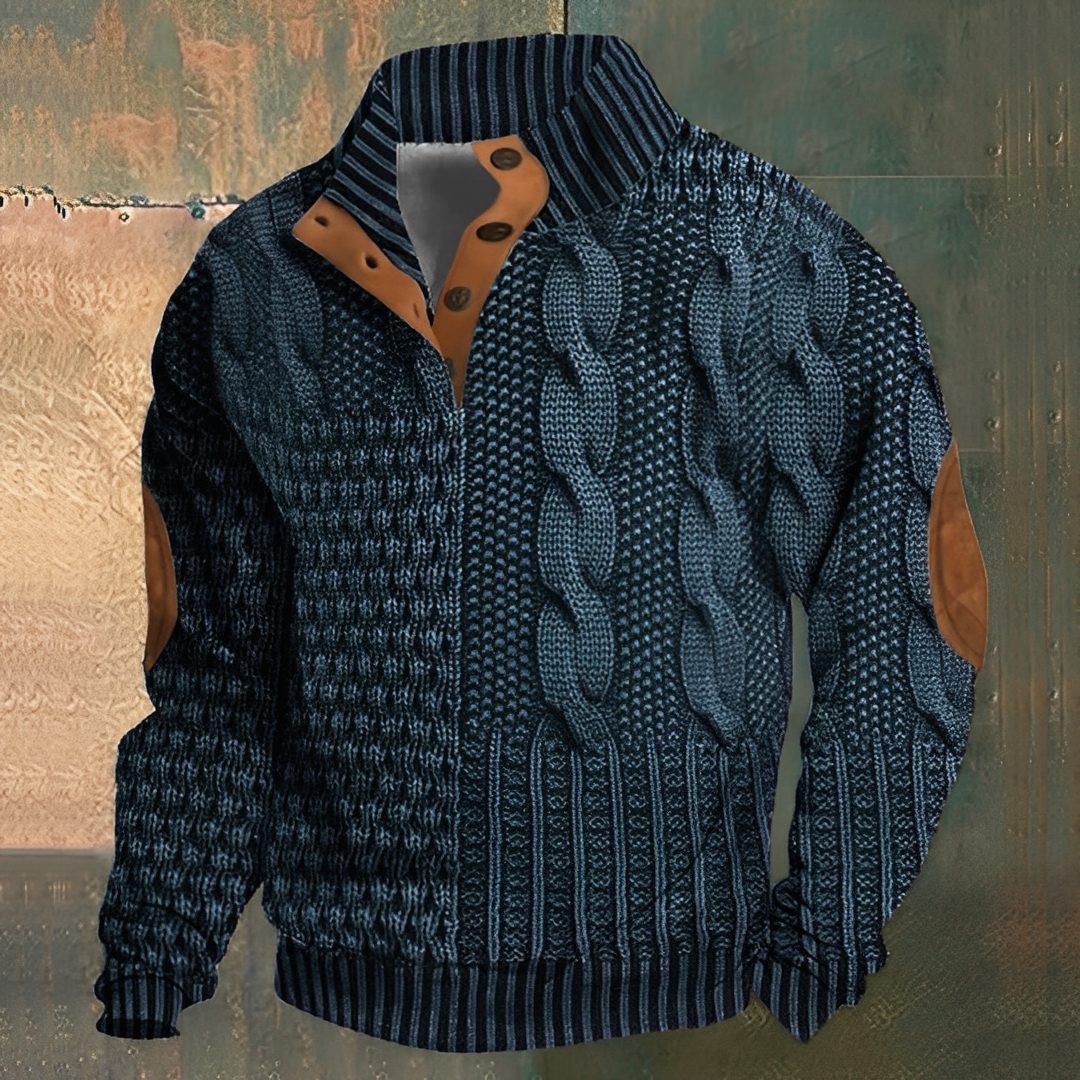 Nazaire - Herrenpullover mit 3D-Druckmotiv