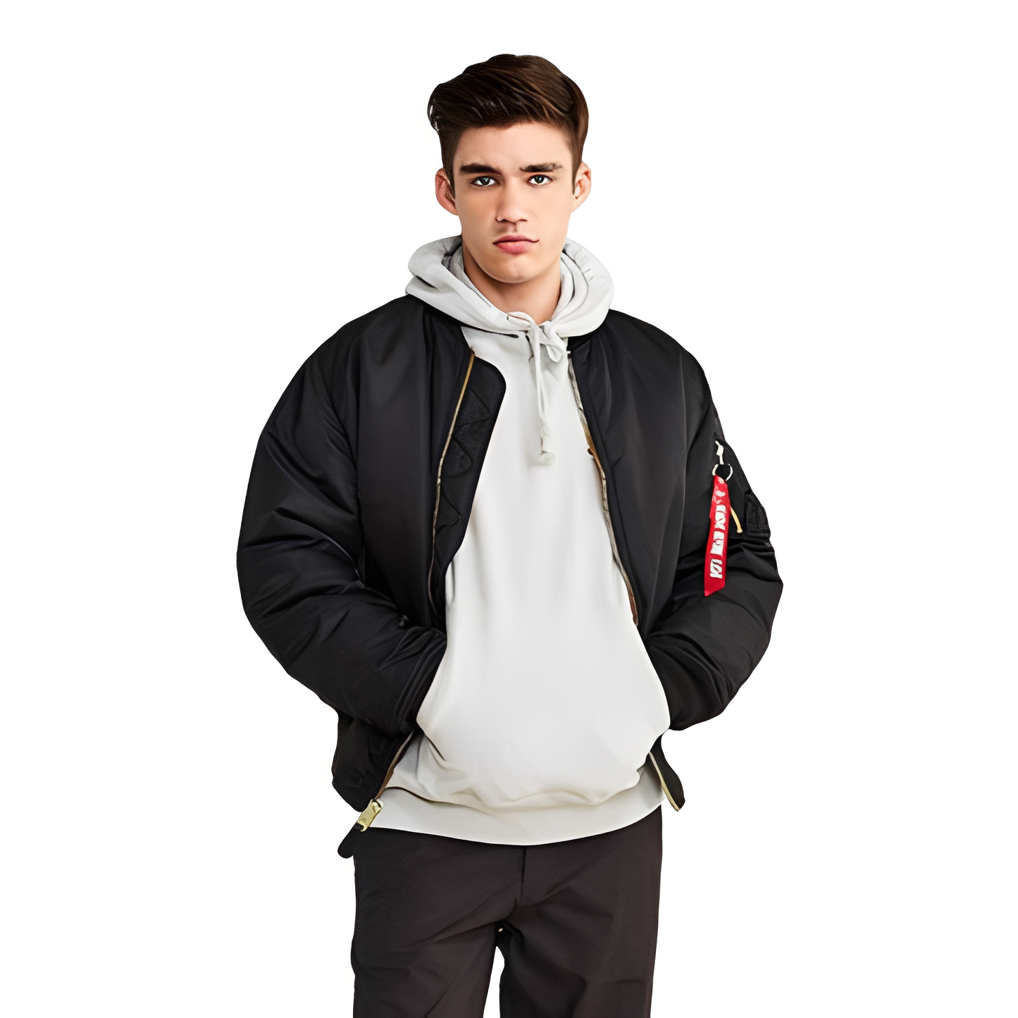 Norbert - Gefütterte Herren-Retro-Bomberjacke