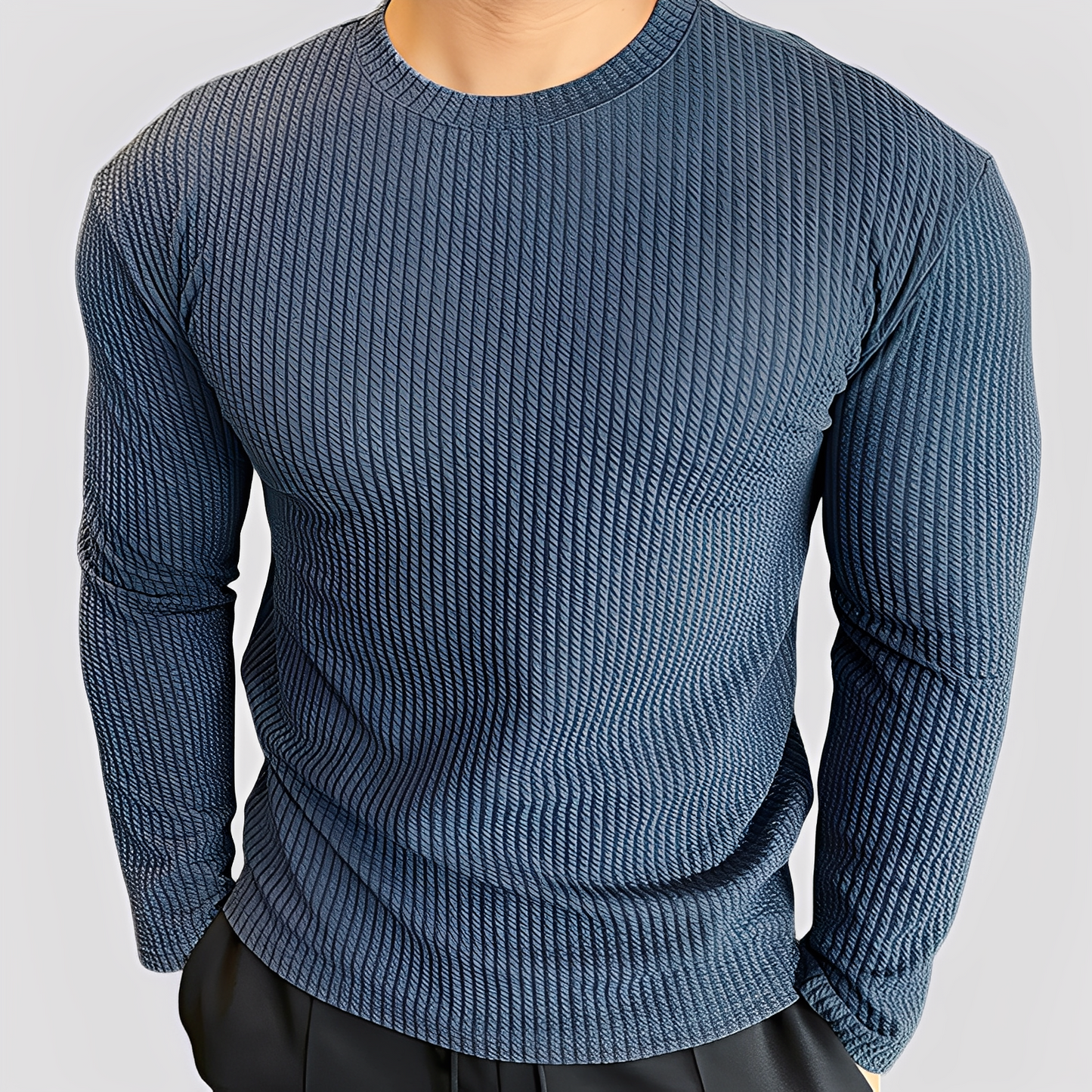 Albert - Herrenpullover im angenehmen Rippstrickstil