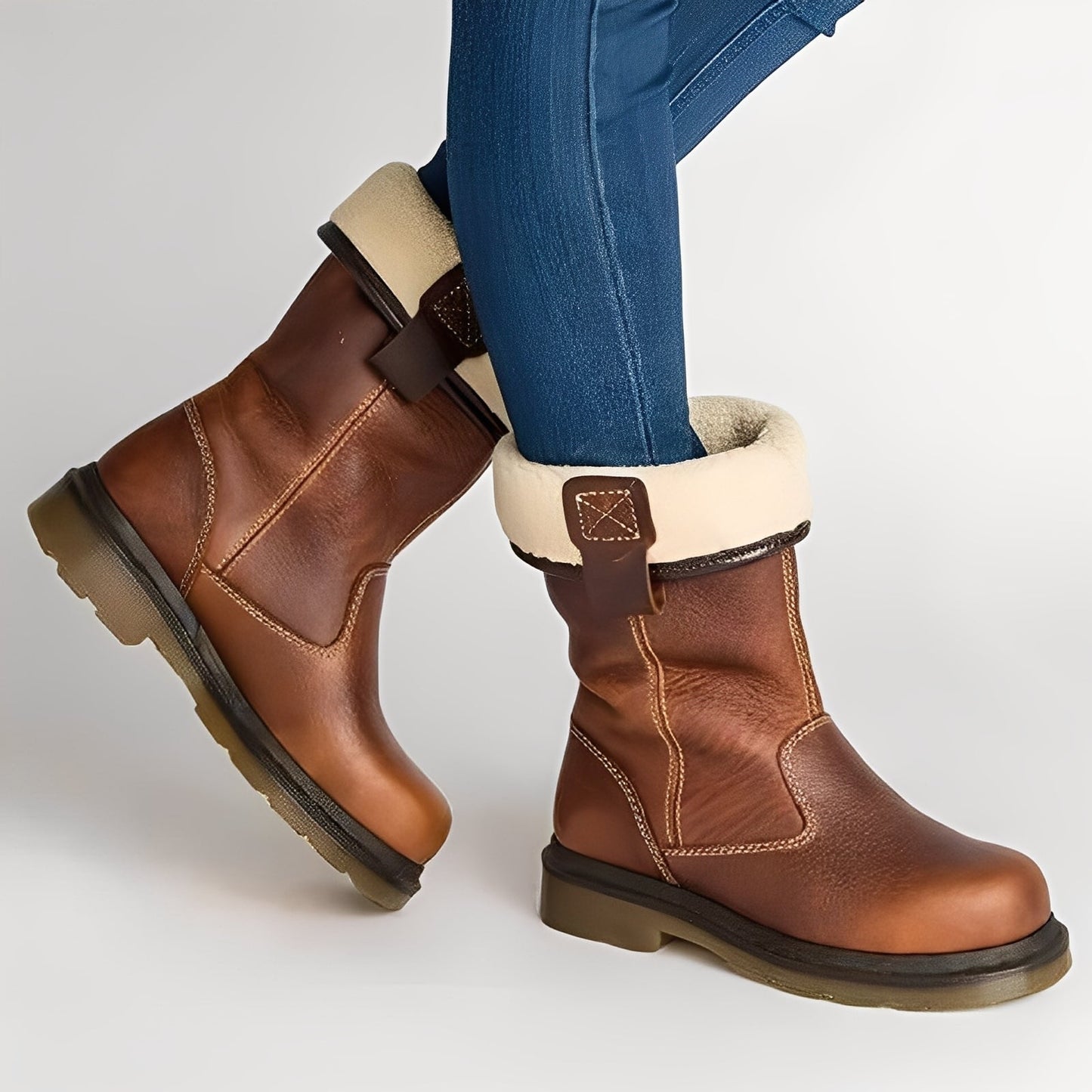 Maïwenn - Stilvolle Damen-Winterstiefel aus Leder
