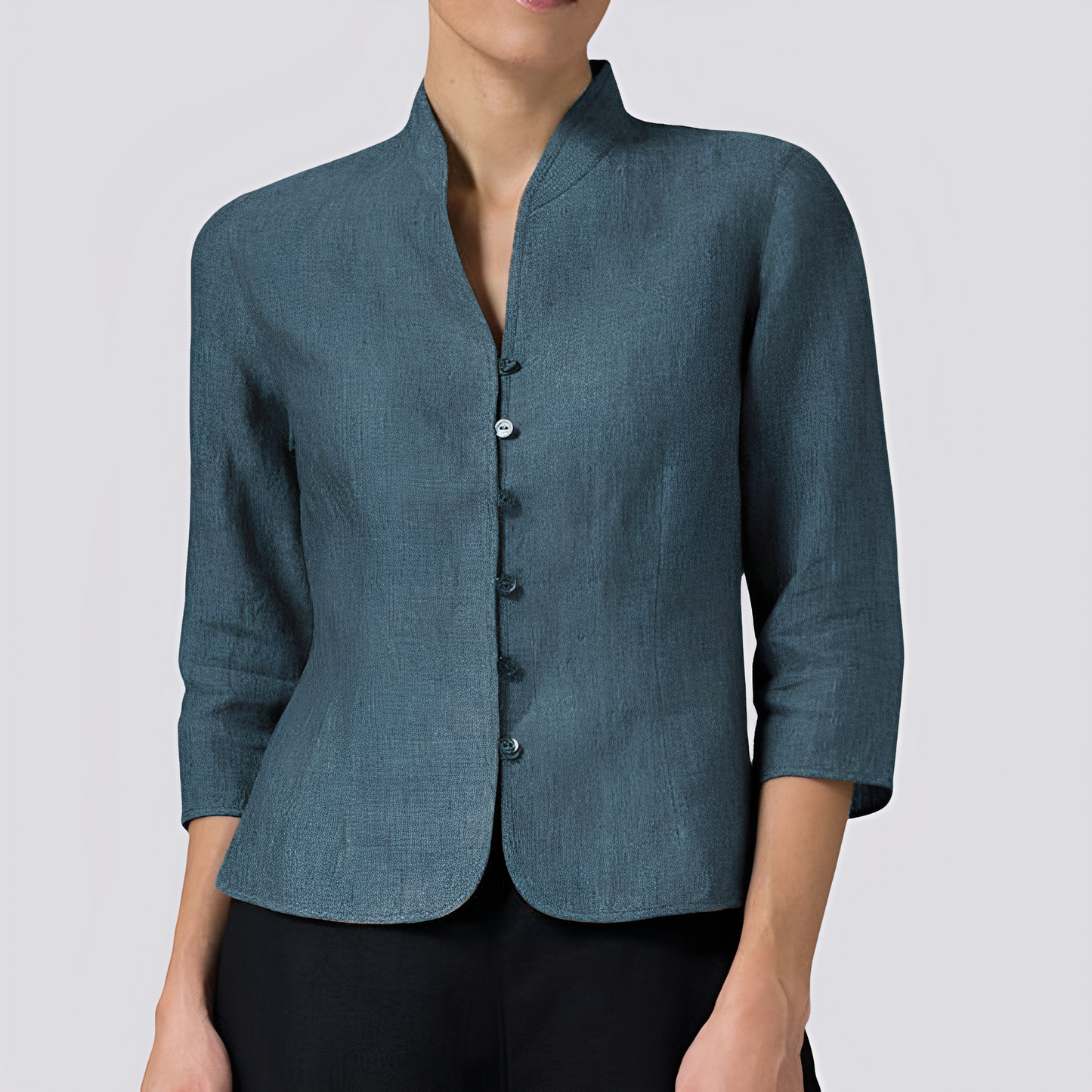 Alesha - Klassische Damenbluse mit langen Ärmeln