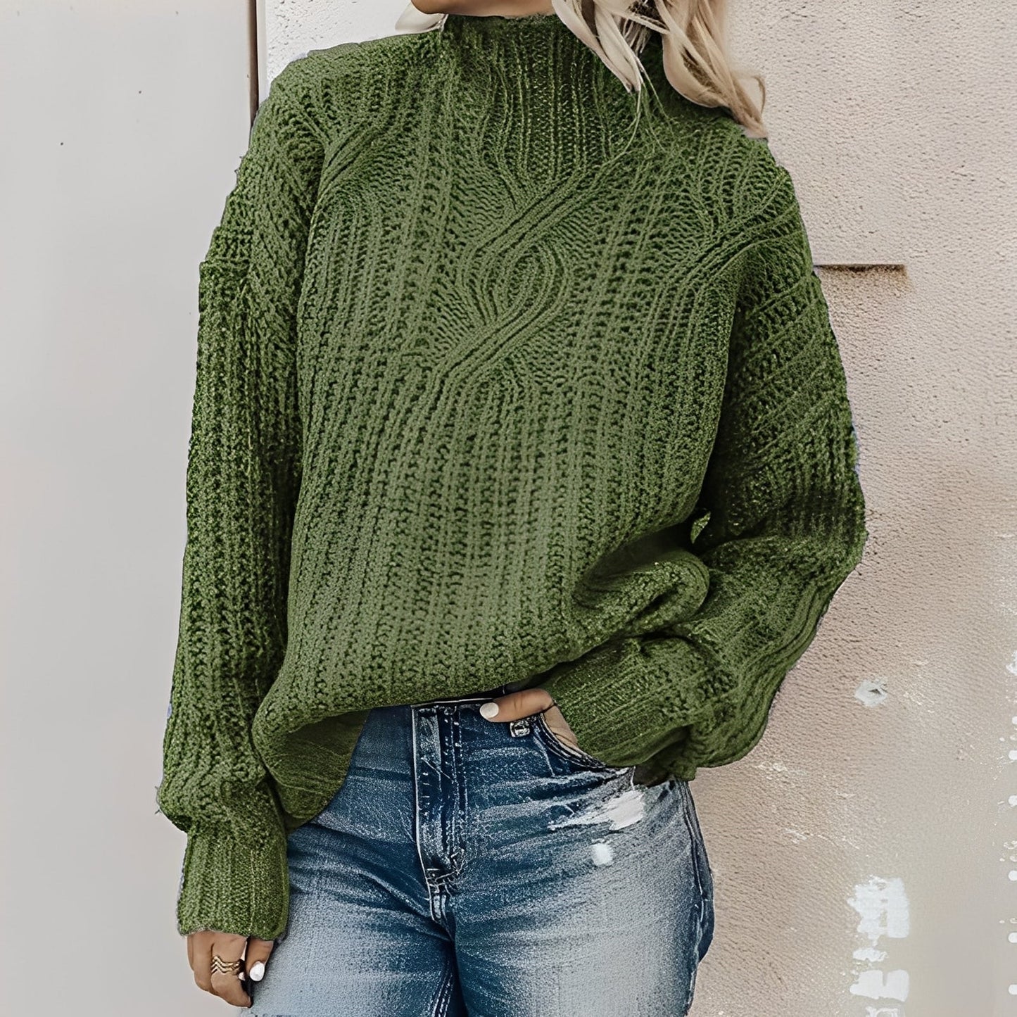 Colleen - Bequemer Frauenpullover mit hohem Kragen