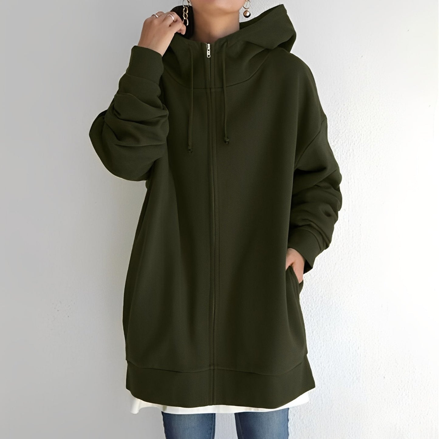 Eleanor - Moderner Samt-Oversize-Hoodie für Damen