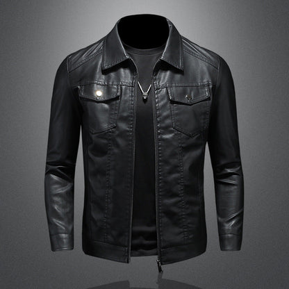 Nelson - Herren-Lederjacke im trendigen Motorradstil