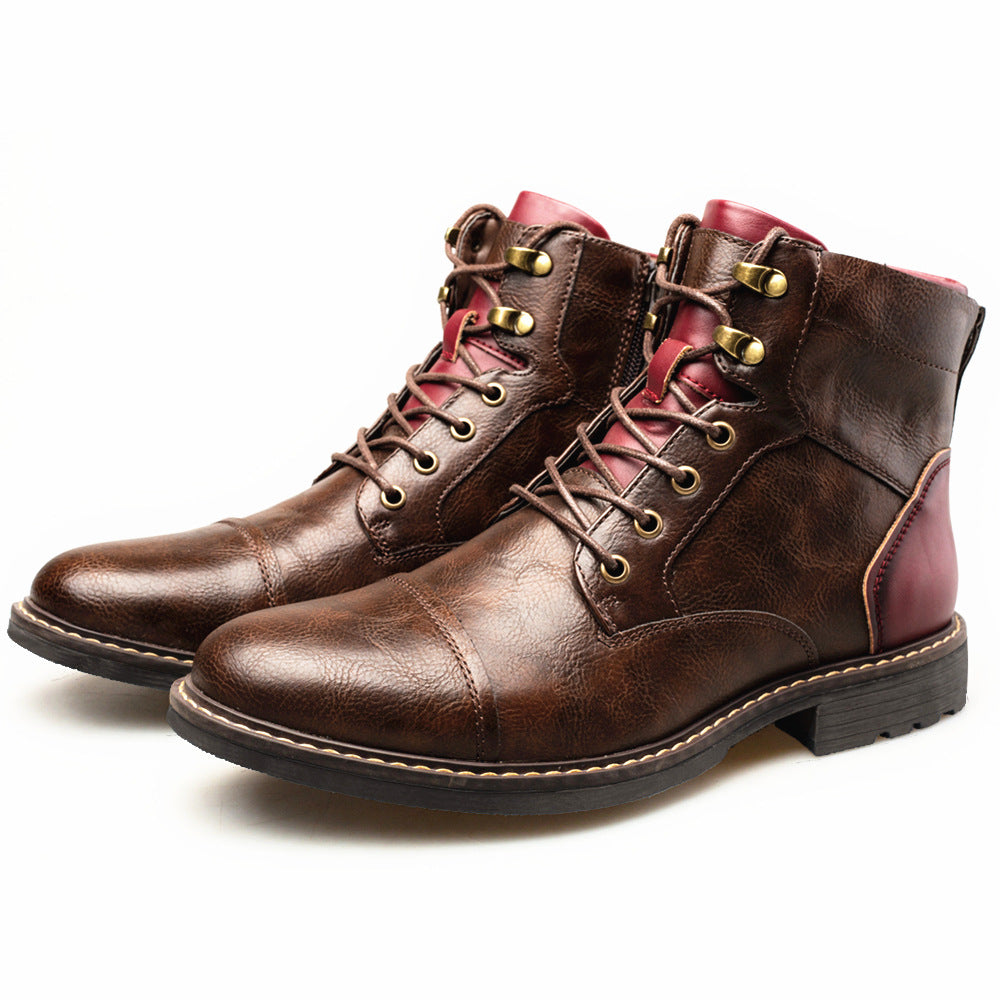 Louis - Herrenschuhe aus Leder im Vintage-Stil mit Reißverschluss