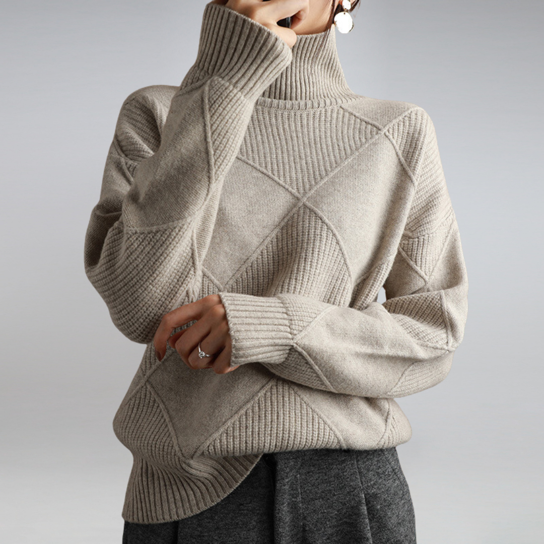 Camille – Damen-Kaschmir-Rollkragenpullover