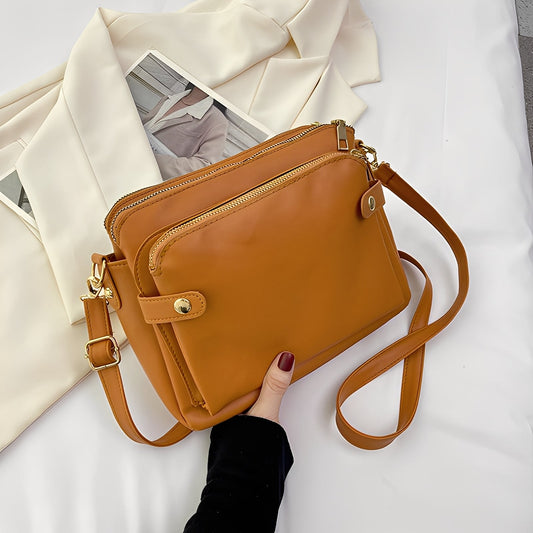 Michaela - Damenlederhandtasche im klassischen Stil