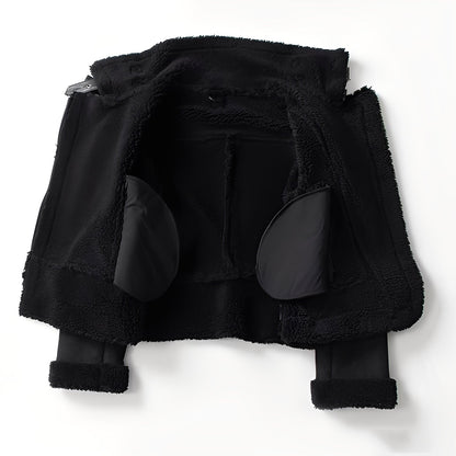 Yasmine - Warme Damen-Bikerjacke mit Schaffell