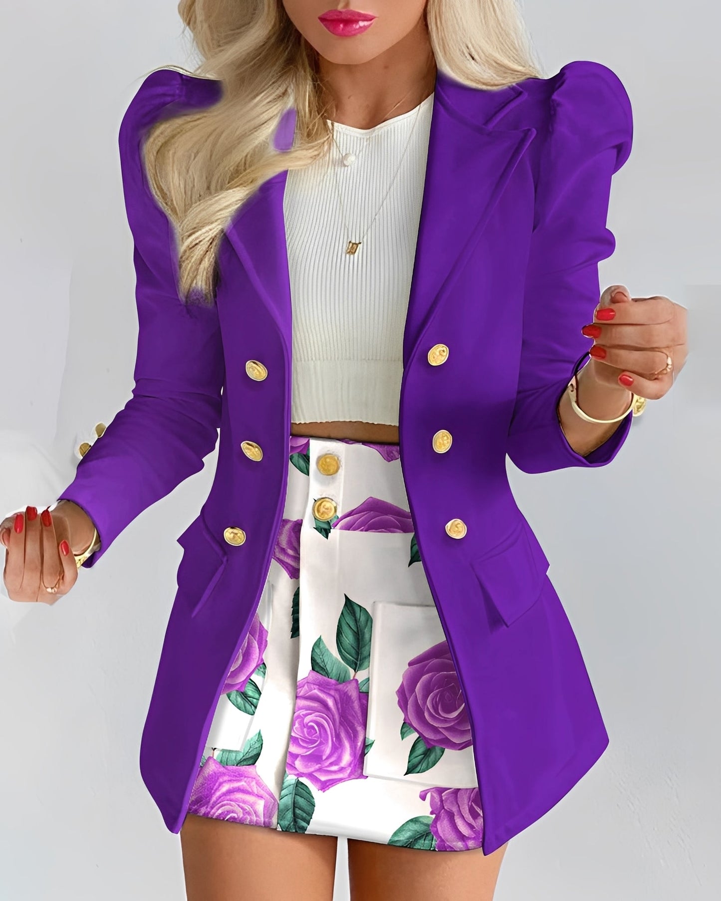 Marie - Elegant Blazer and Skirt Set for Women