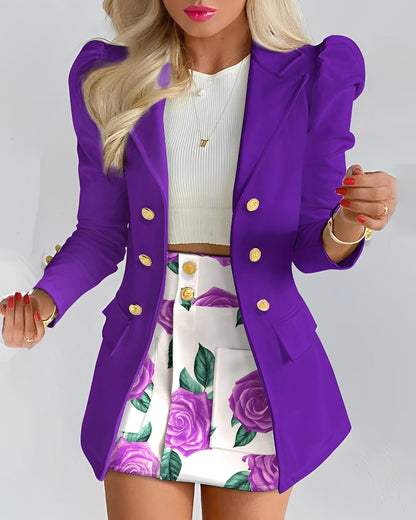 Marie - Elegant Blazer and Skirt Set for Women