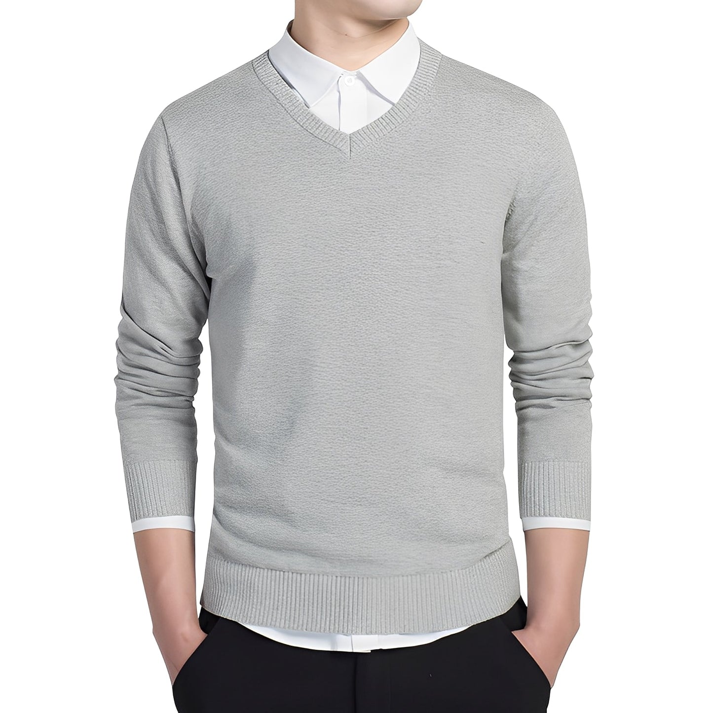 Tom - Herren-Kaschmir-V-Neck-Pullover