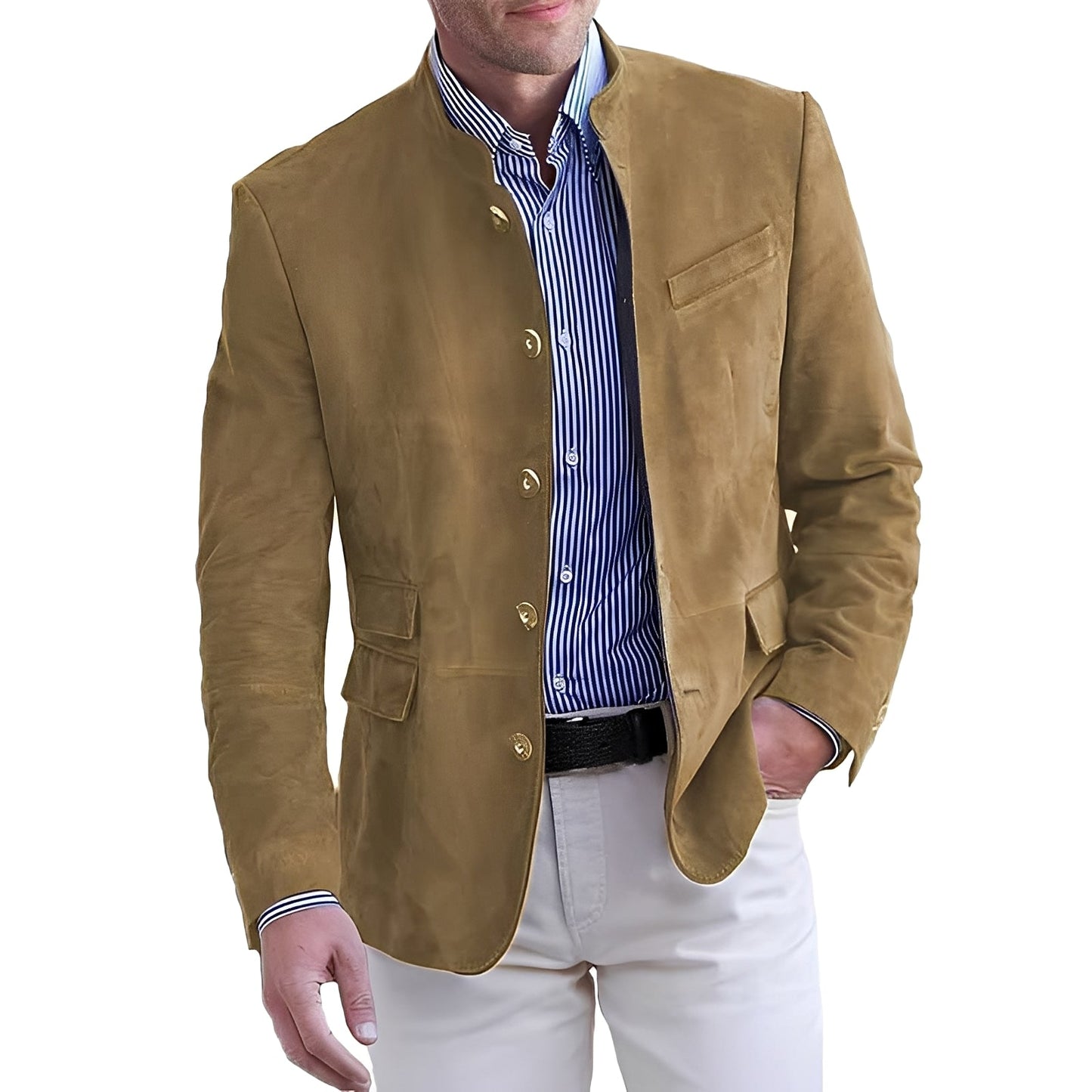 Geoffrey - Bequeme Button-Down-Jacke für Männer
