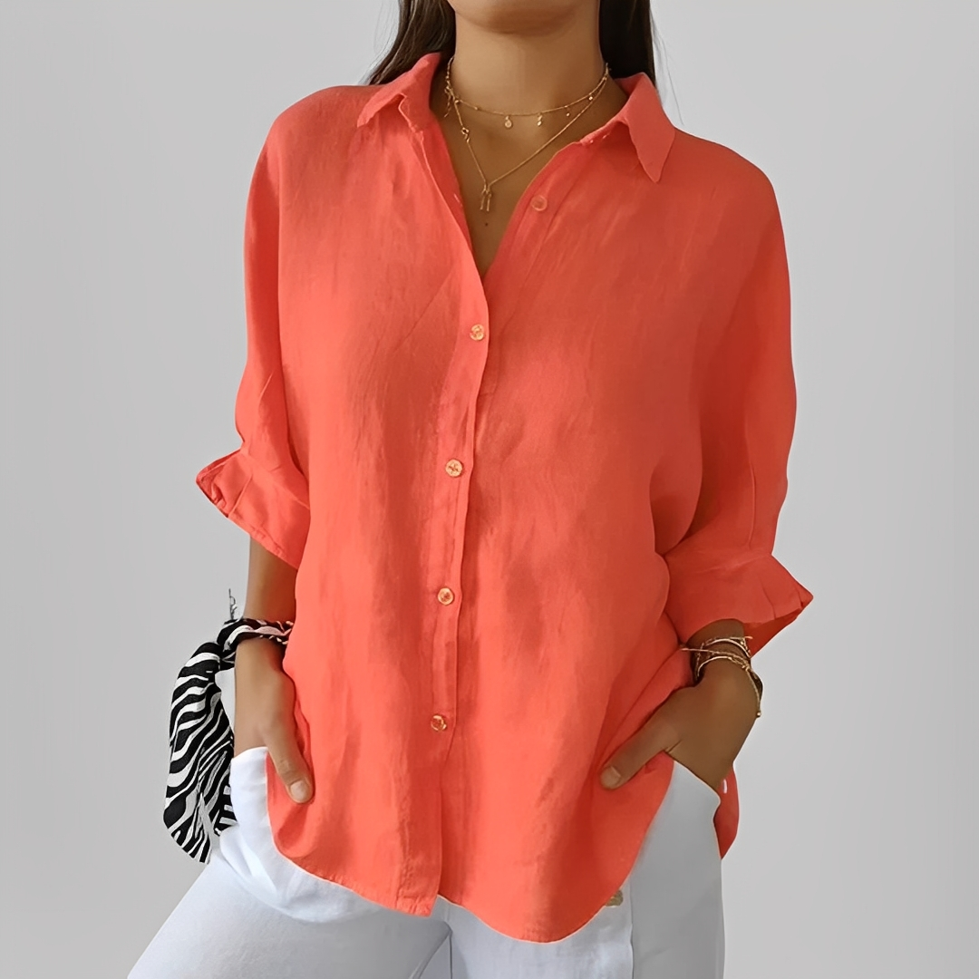 Antoinete - Elegante Damenbluse mit langen Ärmeln