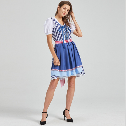 Rowina - Traditionelles kariertes Dirndl für Frauen für das Oktoberfest
