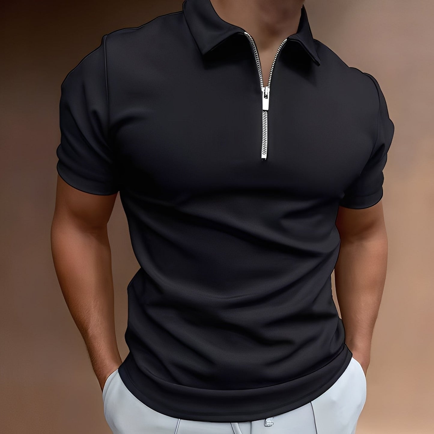 Hubert - Elegantes Polohemd mit Reißverschluss für Männer