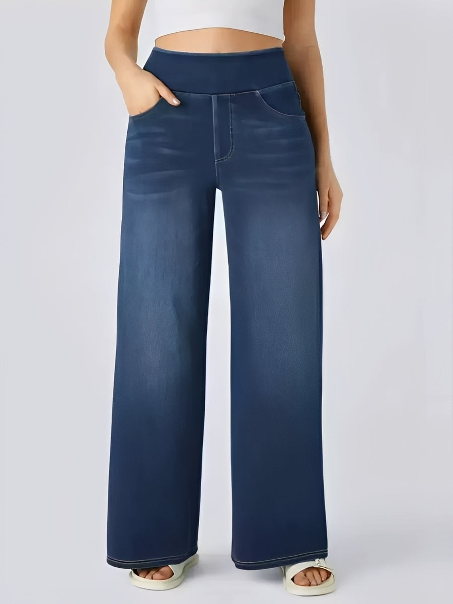 Miley - Dehnbare Damenjeans mit hoher Taille und geradem Schnitt