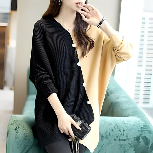 Madilynn - Bequemer Damenpullover mit Patch-Design
