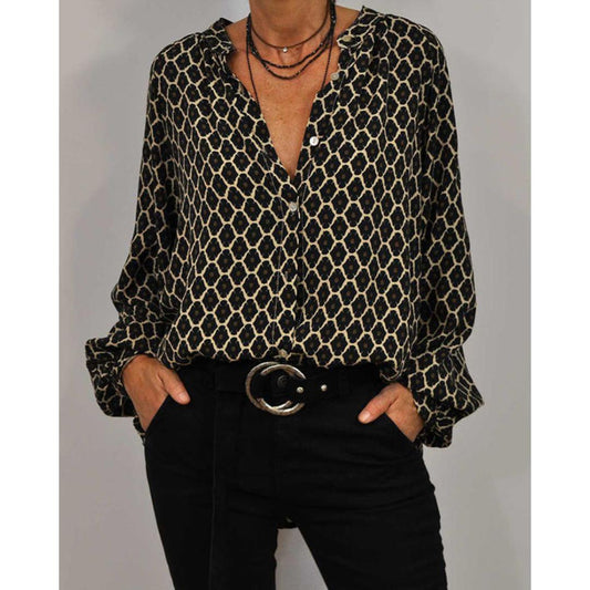 Zara – Lockeres V-Ausschnitt-Bluse