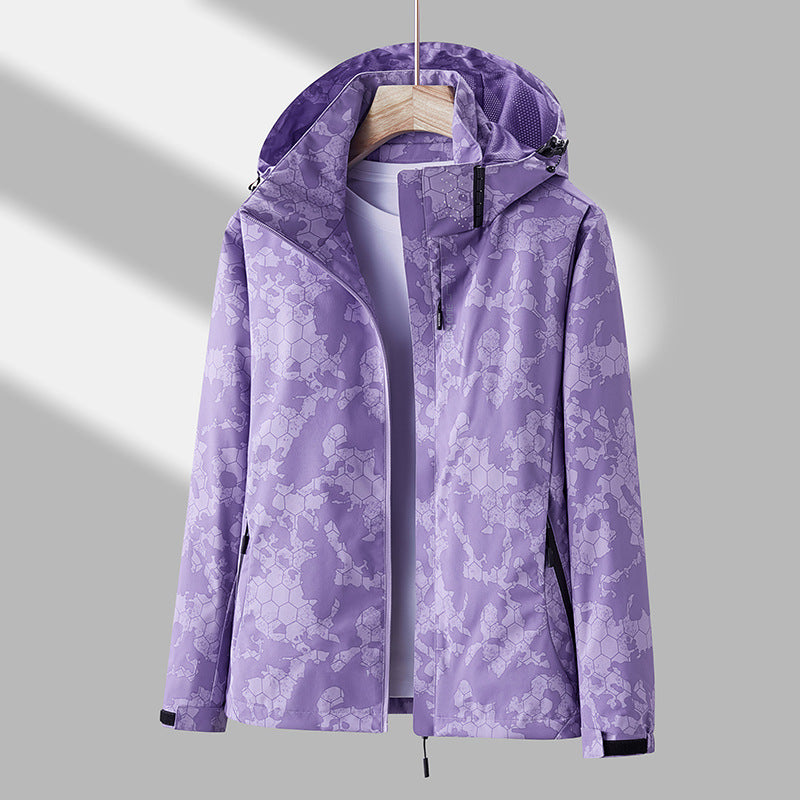 Palmer - Unisex-Windjacke mit Kapuze und Aufdruck