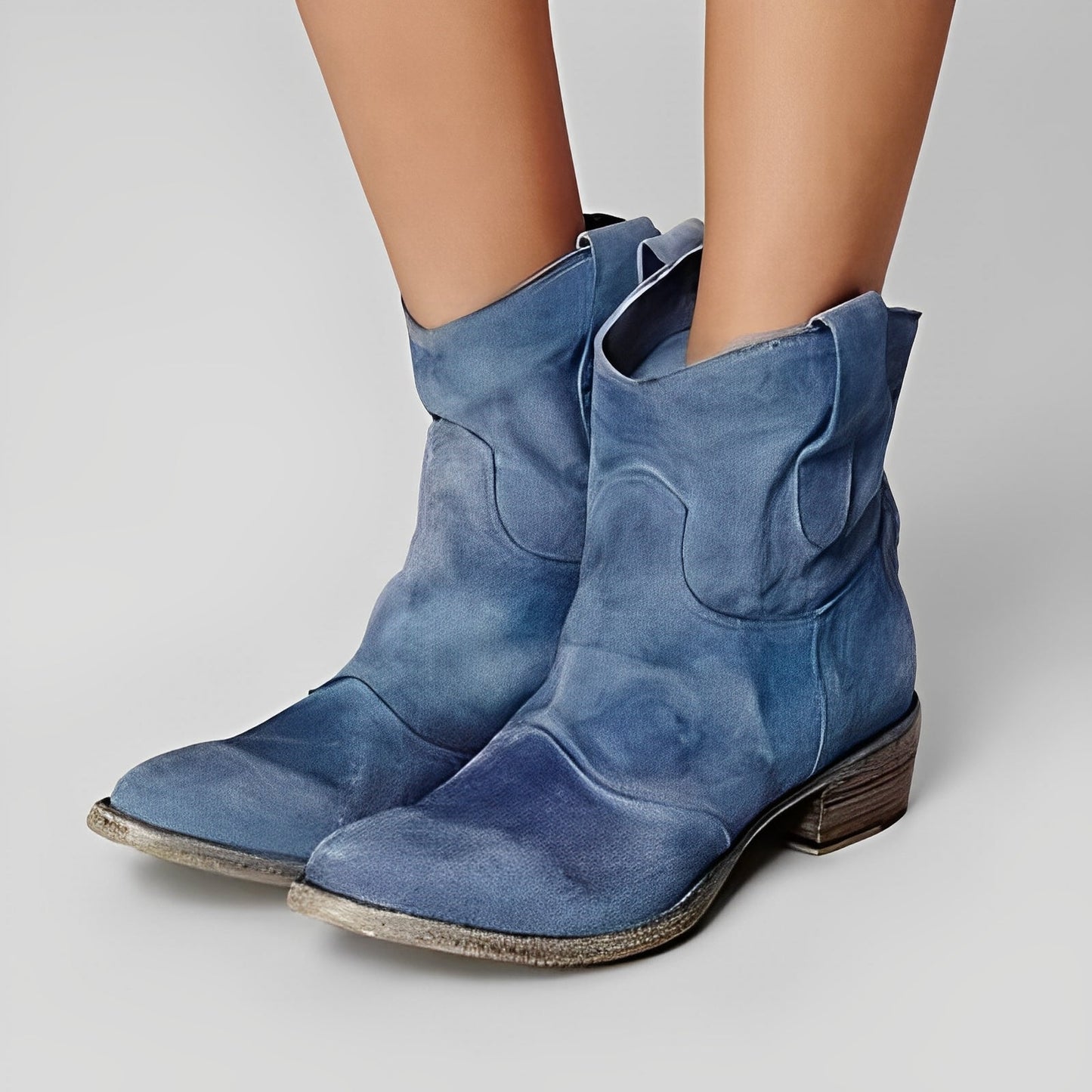 Adaline - Damen-Cowboystiefel im Retro-Look mit kleinem Absatz
