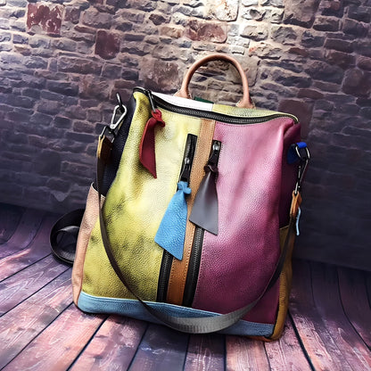 Alayna - Klassischer Damenlederrucksack