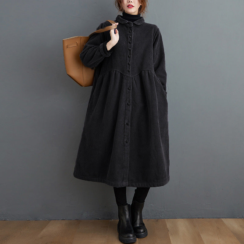 Amelia - Warmer Cordmantel mit lockerer Passform für Damen