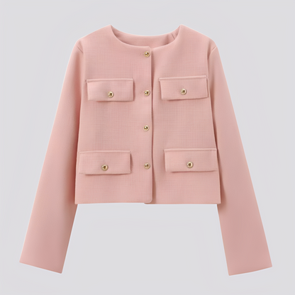 Emelia - Eleganter kurzer Damenmantel mit Knöpfen