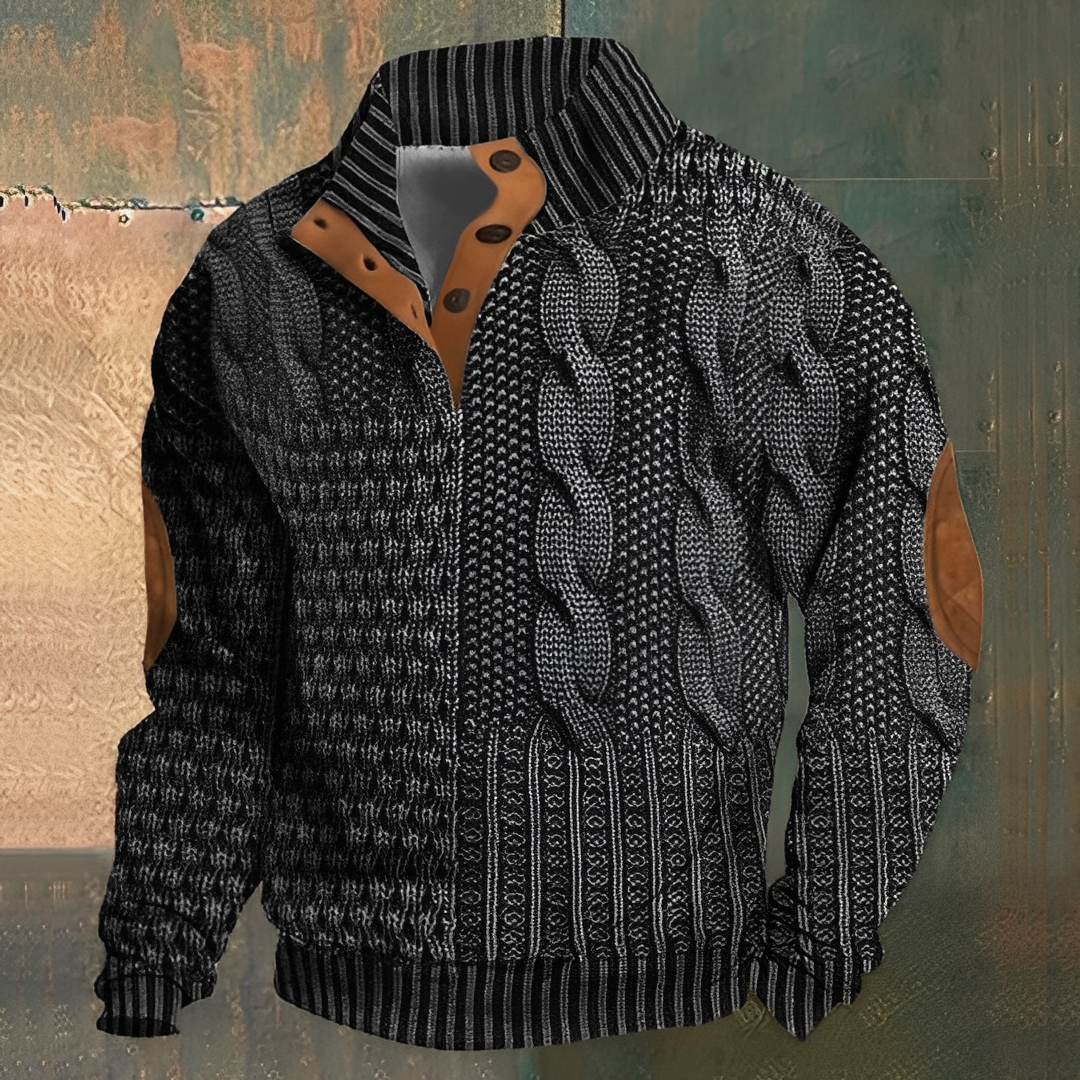 Nazaire - Herrenpullover mit 3D-Druckmotiv