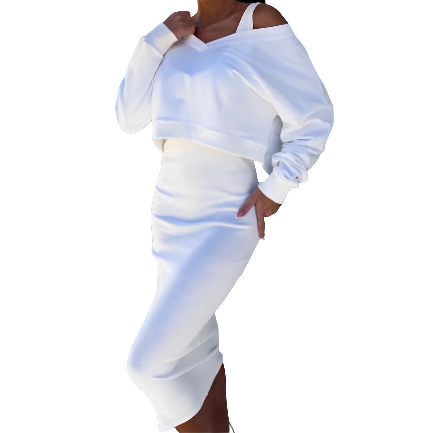 Tianna - Stilvolles Damen-Set aus Pullover und Rock