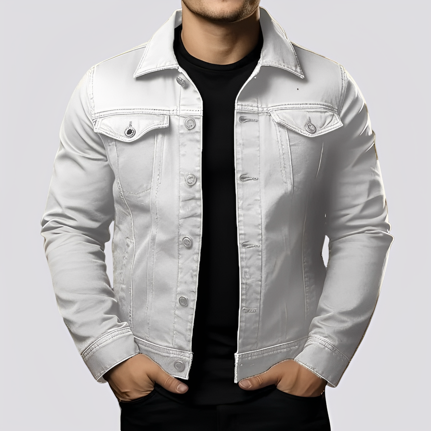 Maxwell - Vintage-Herren-Jeansjacke aus robustem Denim