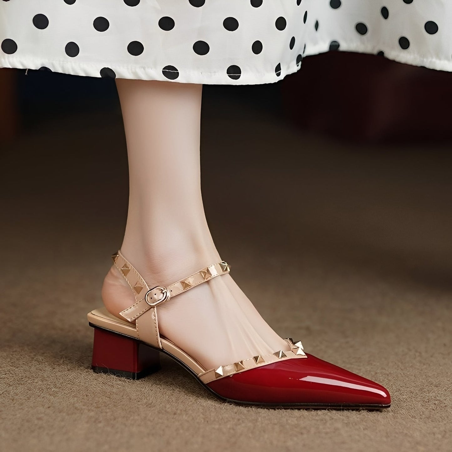 Paula - Stilvolle Pumps mit eleganten Nieten für Damen