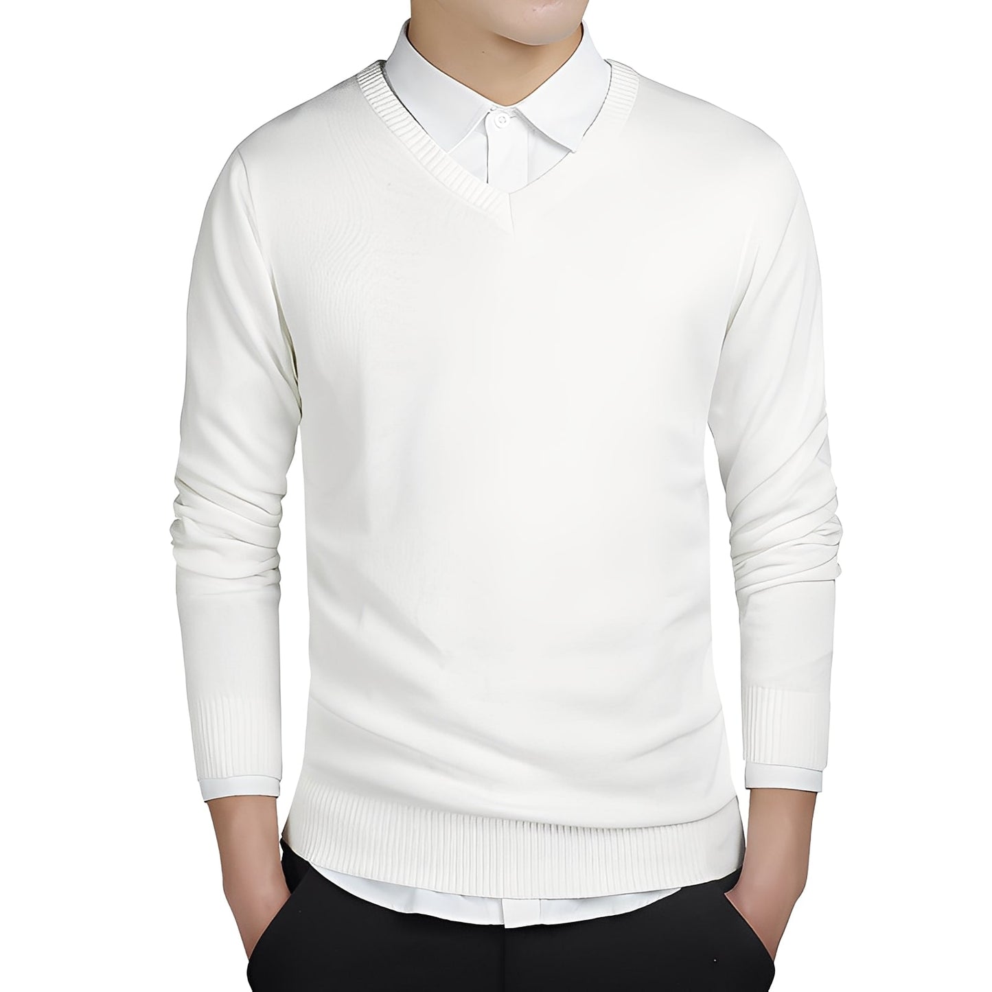 Tom - Herren-Kaschmir-V-Neck-Pullover
