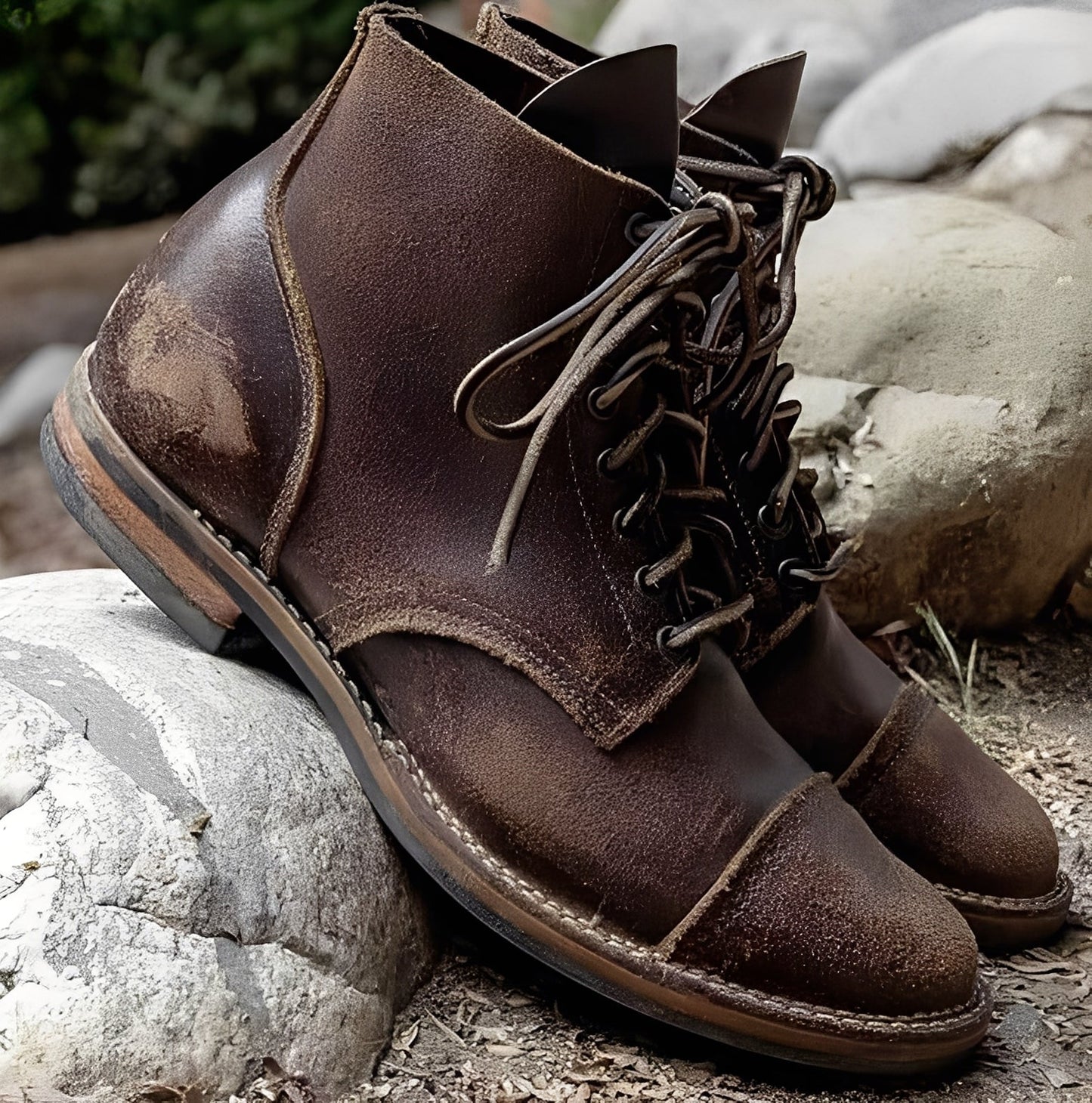 Garrick - Starke Retro-Lederstiefel für Männer